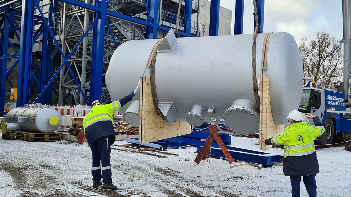 Flash tank in the machine house landed well