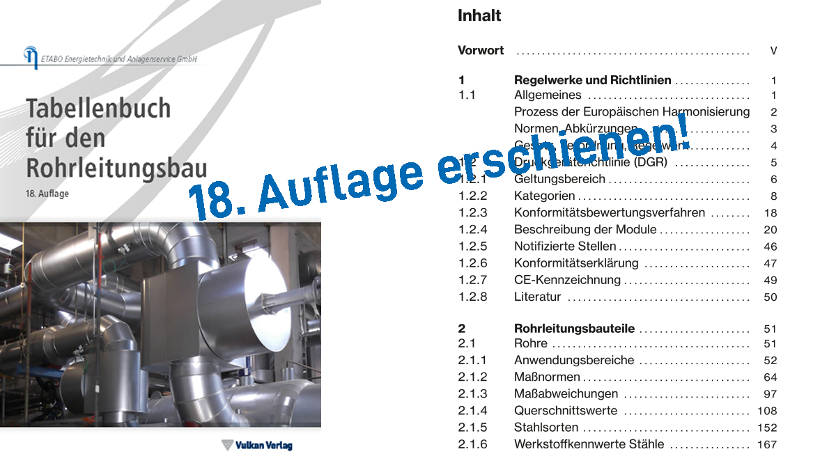 18th edition of our &quot;Table book for pipeline construction&quot; published!